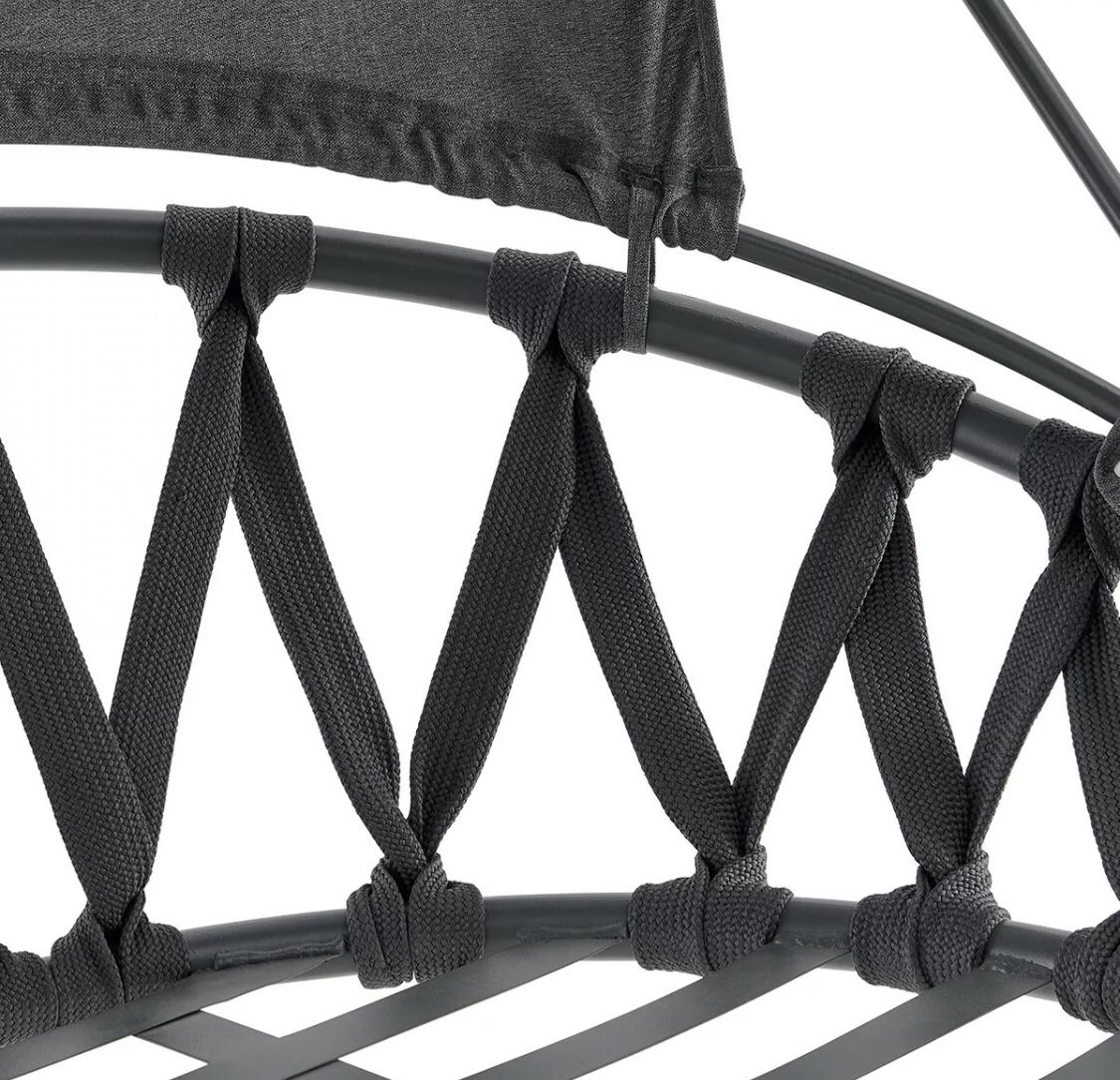 ❤️ BRAND NEW XL HANGING CHAIR SWING LOUNGE DEEP SEAT CANOPY WITH STAND GREY
