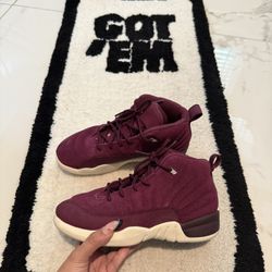 Bordeaux Jordan 12s Size 3Y