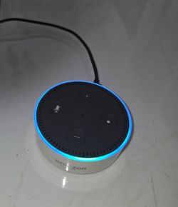 Amazon Echo Dot 2nd Generation smart speaker with Alexa,white unit,original power adapter and cable included,fully tested and works,minor cosmetic mar