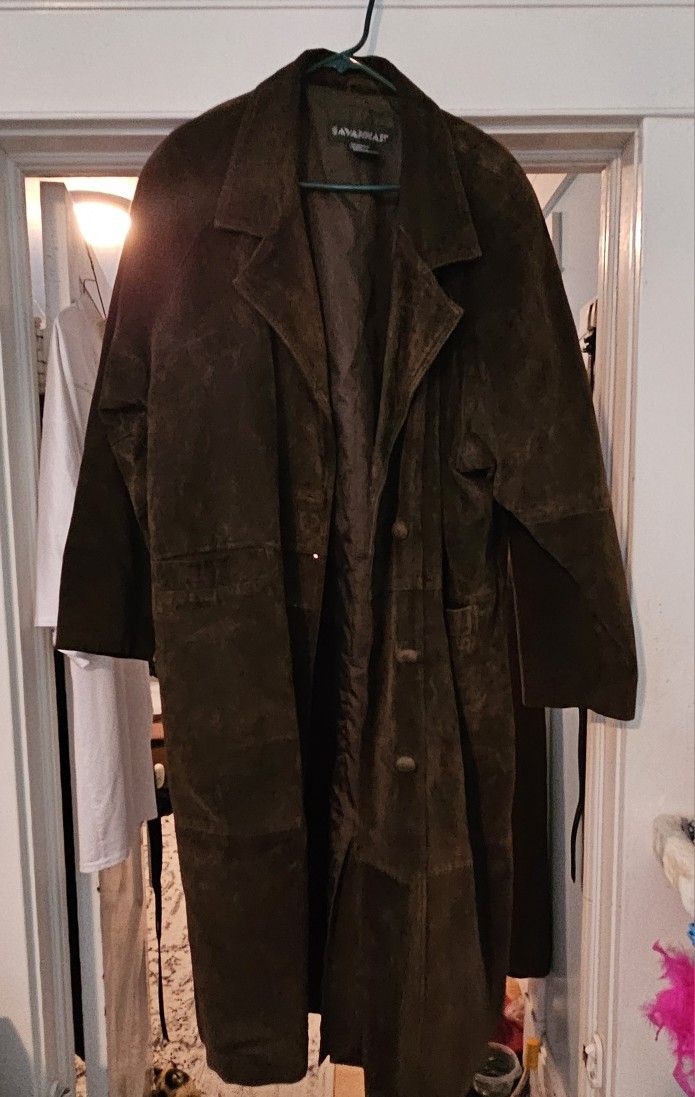 Suede Long Womans Coat
