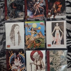 Vintage beautiful Star wars art trading cards from 1993