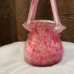 Murano Style Art Glass Puras Vase  