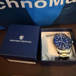 Beautiful New! Montres Prestige x Invicta Diver Men's Watch - 42mm, Steel, Gold