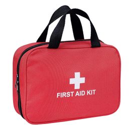 First Aid Kit - 230 Piece - for Car, Home, Travel, Camping, Office or Sports | Red Bag/Reflective Cross, Fully Stocked with Essential Supplies