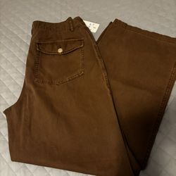 New Brown Wide Leg Lucky Pants Size 10