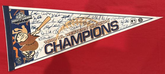 Vintage San Diego Padres 1998 Western Division Champions Full-Size Pennant