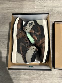 Jordan 1 Retro High Light Army Rust Shadow Patina Sz 9