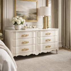 Heirloom French Provincial Dresser — Cream & Gold