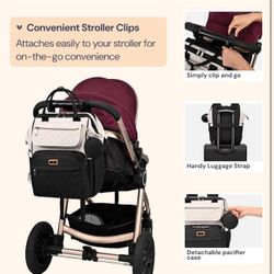 Changing Bag Backpack, Large Baby Nappy Changing Diaper Bags Travel Back Pack with Changing Pad & Stroller Straps & Pacifier Holder for Moms and Dads,