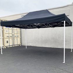 (NEW) $155 Heavy Duty 10x15 FT Outdoor Ez Pop Up Canopy Party Tent Instant Shade w/ Carry Bag (Black, Red)