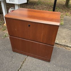 Wood file cabinets and tables 