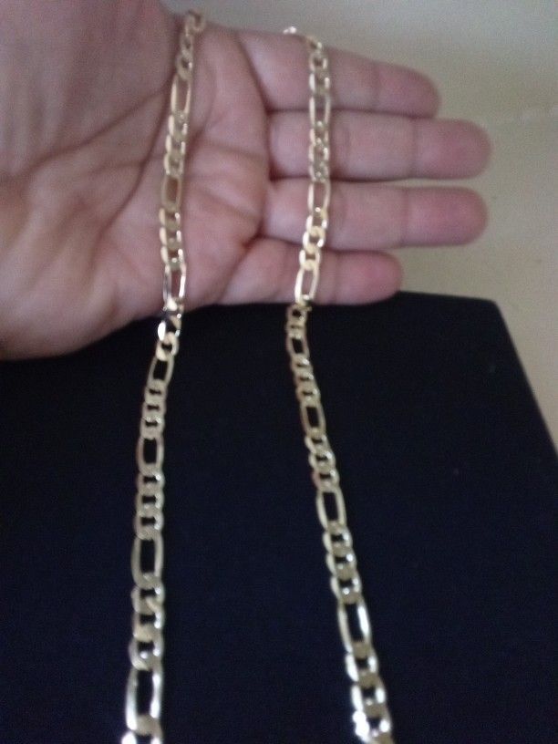 Gold 18k Plated Figaro Chain