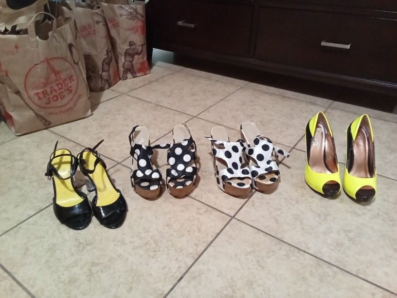 4 Pairs Of Heels Size 7