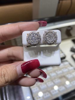 14k gold real diamond earrings 2ctw for a good price!!