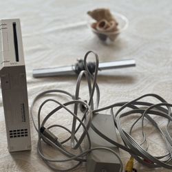 Wii Console W/ Power Chords And Remotes