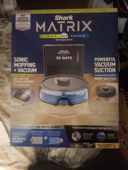 **BRAND NEW** SHARK MATRIX 2in1 MOP &VAC 30 DAY BAGLESS SELF EMPTYING BASE