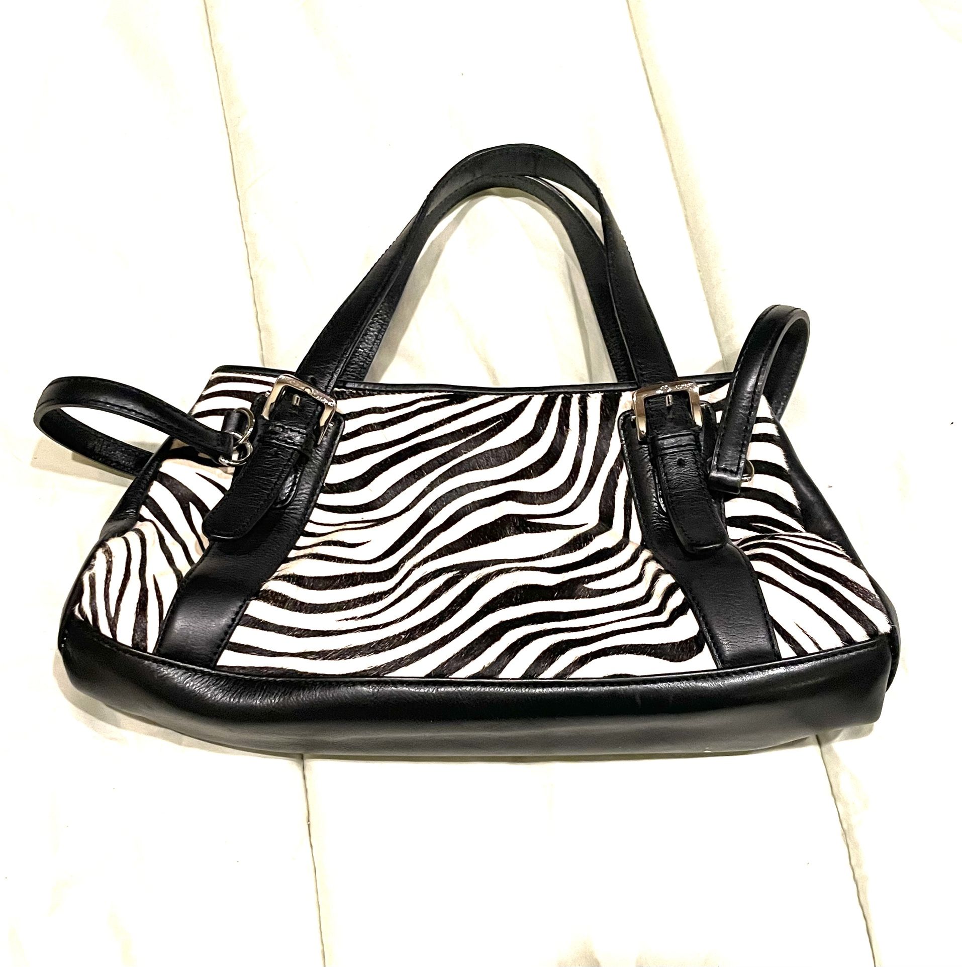 Iconic Alfani Zebra Striped Purse