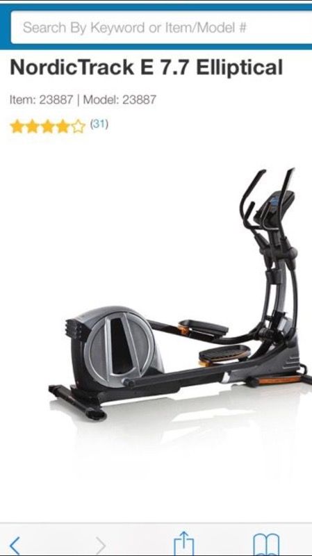 NORDICTRACK E 7.7 power incline Nordic Track elliptical trainer Exercise • spacesaver SAVE$$$