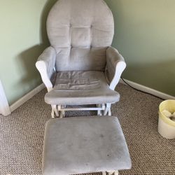 Rocking  Gray Chair & Ottoman