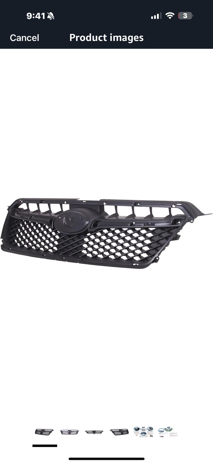 Front Grille Compatible with 2015-2016 Subaru Impreza Wagon/Sedan, Compatible with 2015-2016 Subaru XV Crosstrek Hybrid, ABS Replacement Bumper Grill