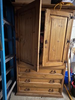 Pine wood armoire
