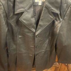 Leather Jacket Black L Or XL