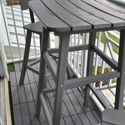 Outdoor patio table and two chairs