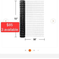 ✨️ alIFENZ 6 ft. x 50 ft. 14-Gauge Black PVC-Coated Welded Wire W1596