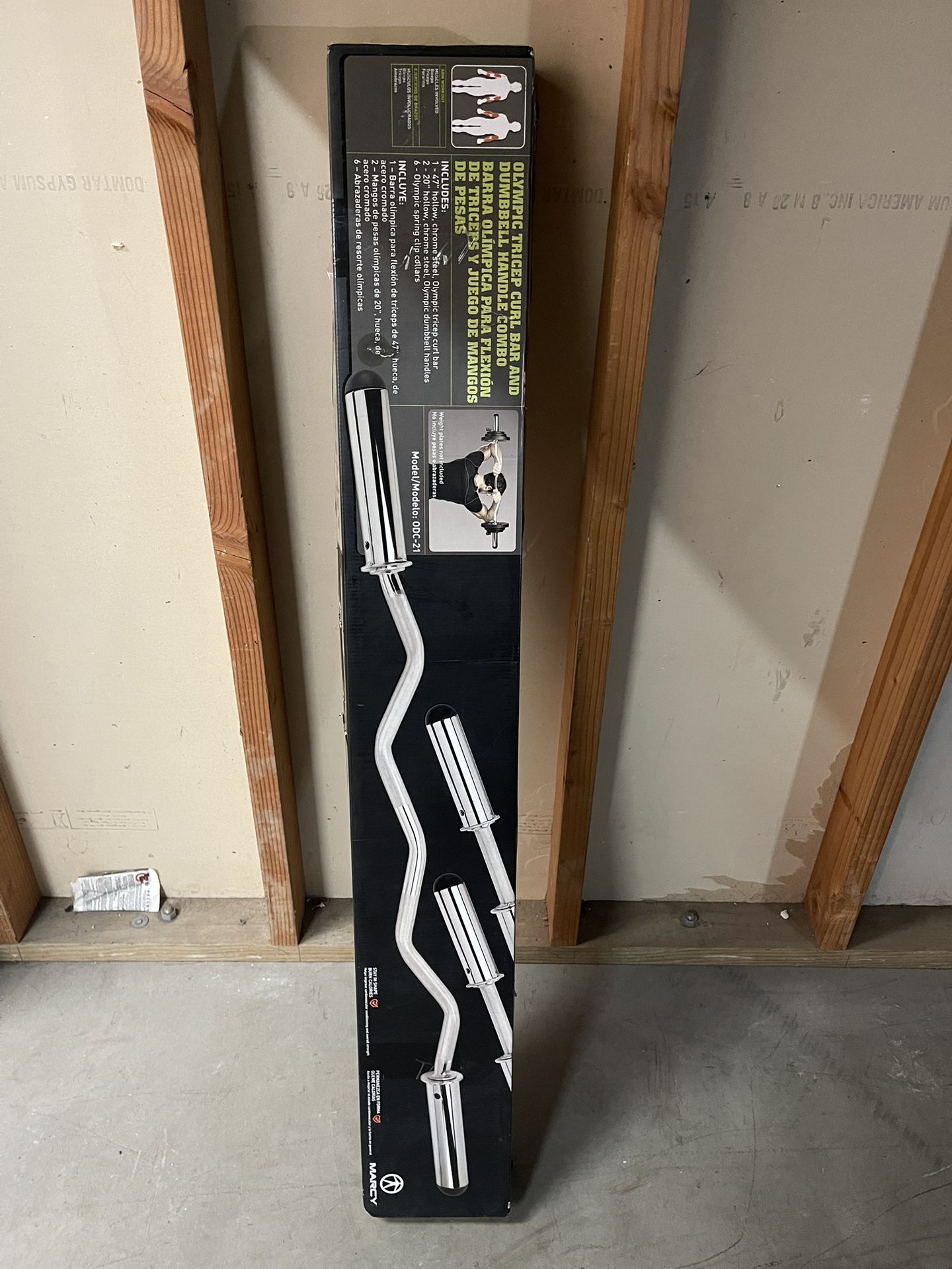 Marcy Olympic Tricep Curl Bar and Dumbbell Handle Combo