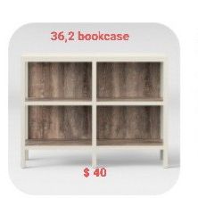 New Bookcase White Wood 36,2in