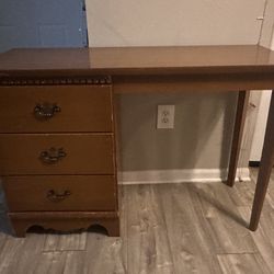 Brown 3 Drawer Desk