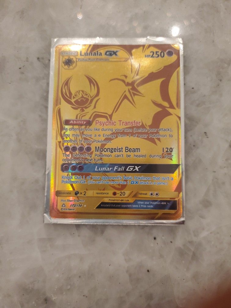 Golden Rare Lunala Pokemon Card for Sale in Santa Ana, CA - OfferUp