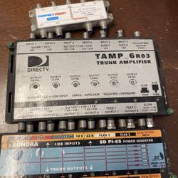 DTV Sonora SD PI-6S Power Inserter & Dtv TAMP_6R03 Amplifier,8 Way Splitter Used