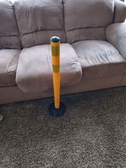 Used plastic parking bollards
