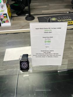 Apple Watch Series SE(1st Gen) 44MM GPS+LTE Black C0525-2801