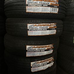 ST 225/75/15 Trailer Tires Free Mount And Balance Included