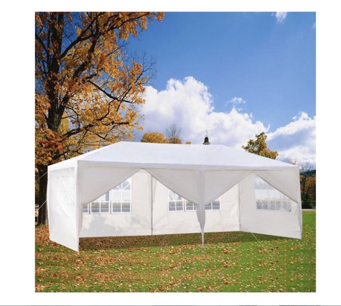 10 X 20 White Party Tent Gazebo Canopy w/ 6 Removable Sidewalls FOR SALE!!!$$$$