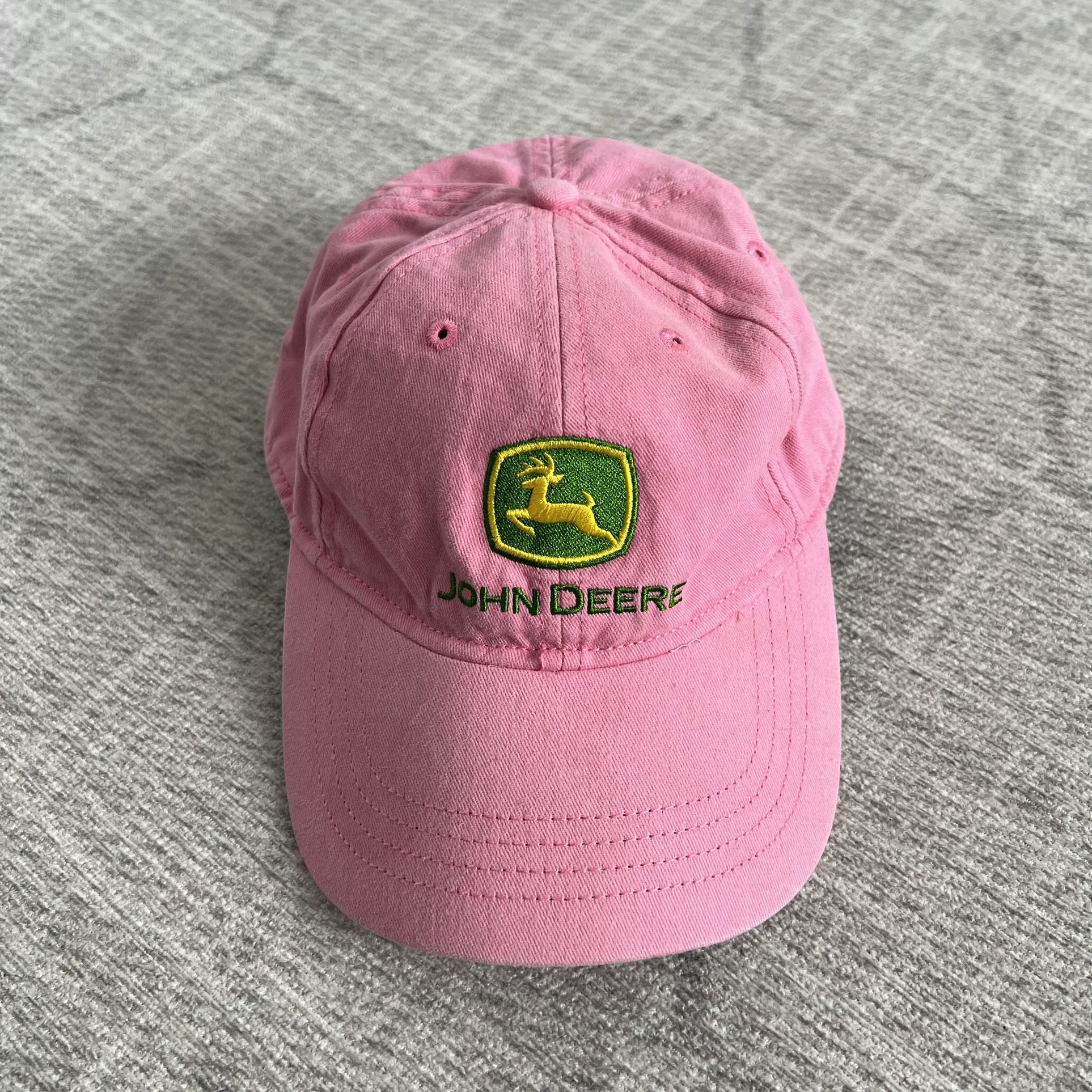 John Deere Tractors Women’s Workwear Utility Adjustable OSFM Pink Velcro Hat