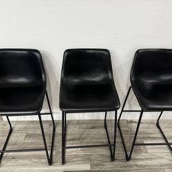 3 Black Living Spaces Bar Stools