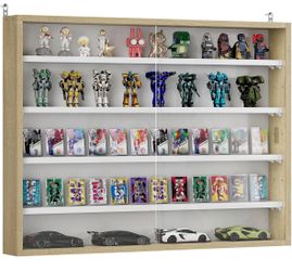 HOMCOM 5-Tier Display Cabinet, Glass Door Cabinet with Adjustable Shelves - New in Box