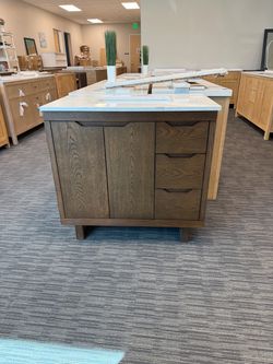 36” Bathroom vanity in dark wood color