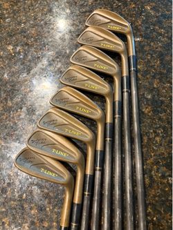 Vintage Tommy Armour T-Line BeCu Irons 2-10 (No 9) Aldila Low Torque Graphite Shafts Beryllium Copper