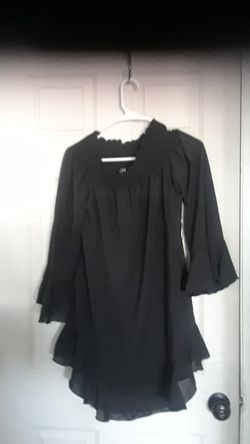 Black off shoulder dress