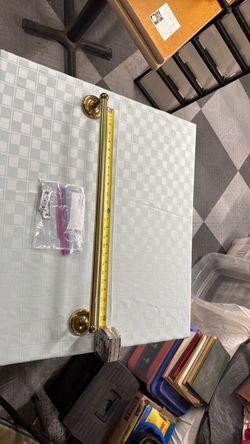 Brass Towel Bar with Hardware