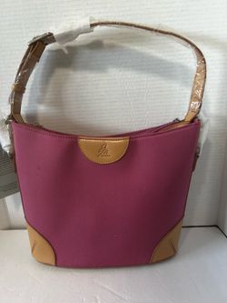 Joy Mangano Drop Shoulder Bag New With Tags & Accessories 12.5x9x5 Pink & Beige