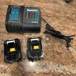 Makita Charger & Batteries Set