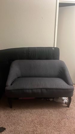 Gray small couch