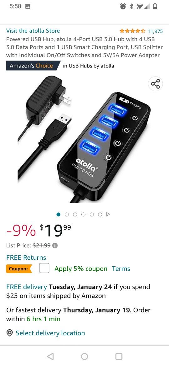 2 Ultimarc AimTrak Arcade Light Gun With Recoil & Without, 4 port USB 3