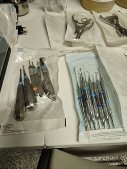 A lot of dental supplies