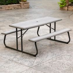 Picnic table, table